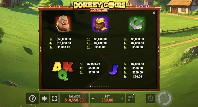 Donkey Coins Hold & Win - pole s lepiacimi žetónmi Coin